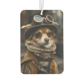 Steampunk Chihuahua Dog Funny Gift Luchtverfrisser (Achterkant)