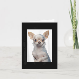 Steampunk Chihuahua Dog met Groovy Tattoos Dog Da Kaart