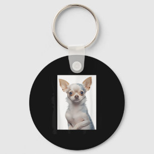 Steampunk Chihuahua Dog met Groovy Tattoos Dog Da Sleutelhanger