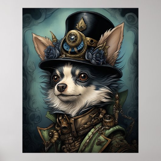 STEAMPUNK CHIHUAHUA POSTER (Voorkant)