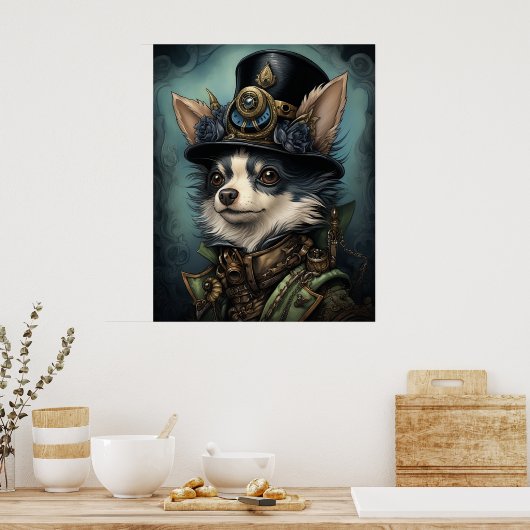 STEAMPUNK CHIHUAHUA POSTER (Keuken)