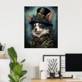 STEAMPUNK CHIHUAHUA POSTER (Thuiskantoor)