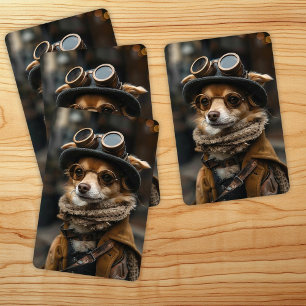 Steampunk Chihuahua speelkaarten