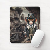 Steampunk-chimpansee Muismat (Met muis)