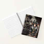 Steampunk Chimpansee op het treinstation Notitieboek (Binnen)
