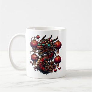 Steampunk Chinees Nieuwjaar Dragon Koffiemok