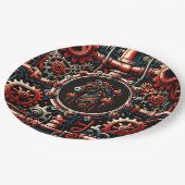 Steampunk Chinees Nieuwjaar Paard Papieren Bordje (Gekanteld)