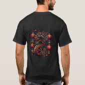Steampunk Chinees Nieuwjaar Paard T-shirt (Achterkant)
