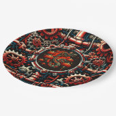 Steampunk Chinese Nieuwjaar Snake Papieren Bordje (Gekanteld)