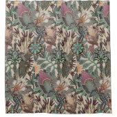 steampunk chintz beige douchegordijn (Voorkant)