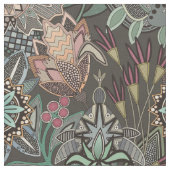 steampunk chintz cacao stof (Close Up)