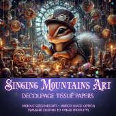 Steampunk Chipmunk Mechanische Droom Decoupage Tissuepapier