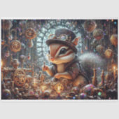 Steampunk Chipmunk Mechanische Droom Decoupage Tissuepapier (Voorkant)