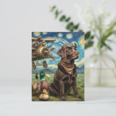 Steampunk Chocolade Lab Van Gogh Briefkaart (Staand voorkant)