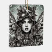 Steampunk Christmas Angel Keramisch Ornament (Rechts)