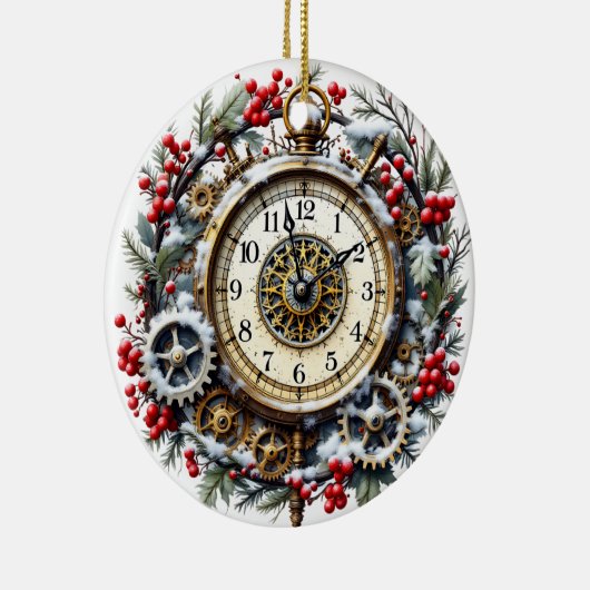 Steampunk Christmas Clock - Victorian Ornament (Rechts)