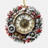 Steampunk Christmas Clock - Victorian Ornament (Voorkant)