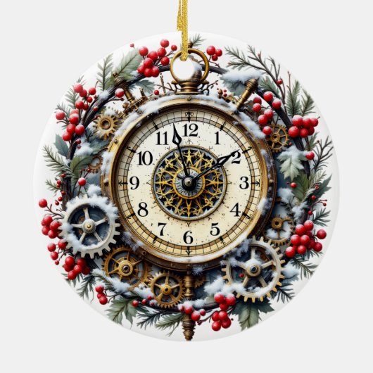 Steampunk Christmas Clock - Victorian Ornament (Achterkant)