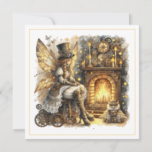 Steampunk Christmas – Fairy by the Fireplace  (Voorkant)