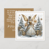 Steampunk Christmas – Golden Fairy in Snowy Forest (Voorkant / Achterkant)
