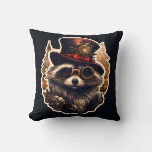 Steampunk Christmas Raccoon Kussen