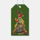 Steampunk Christmas Tree Cadeaulabel (Voorkant)