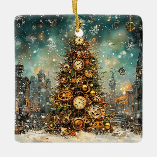 Steampunk Christmas Tree Ornament (Voorkant)