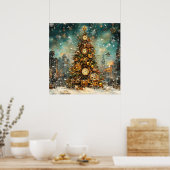 Steampunk Christmas Tree Poster (Keuken)