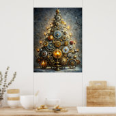Steampunk Christmas Tree Poster (Keuken)