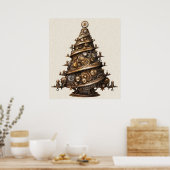 Steampunk Christmas Tree Poster (Keuken)
