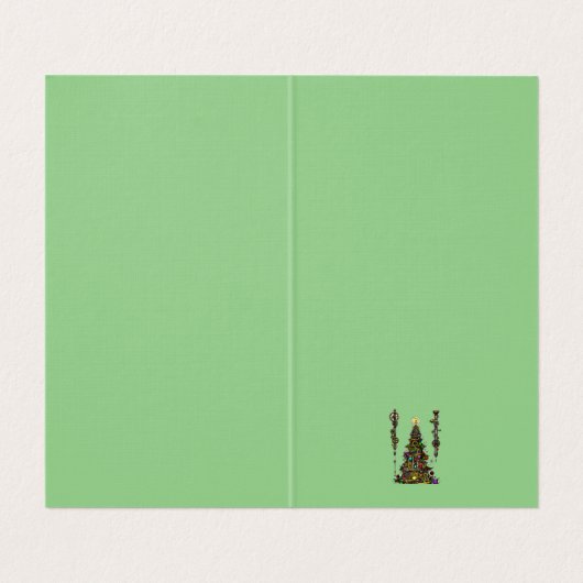 Steampunk Christmas Trees Kaart (Binnenkant ongevouwen)