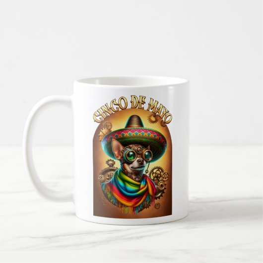 Steampunk Cinco de Mayo Chihuahua Koffiemok (Links)