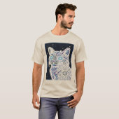 Steampunk Circuit Cat - Cyberpunk Feline Art T-shi T-shirt (Voorkant volledig)