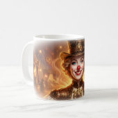 Steampunk Circus Ringmeester Clown Vuur Mok (Voorkant links)