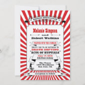 Steampunk Circus Weddenschap Rood Kaart (Voorkant)