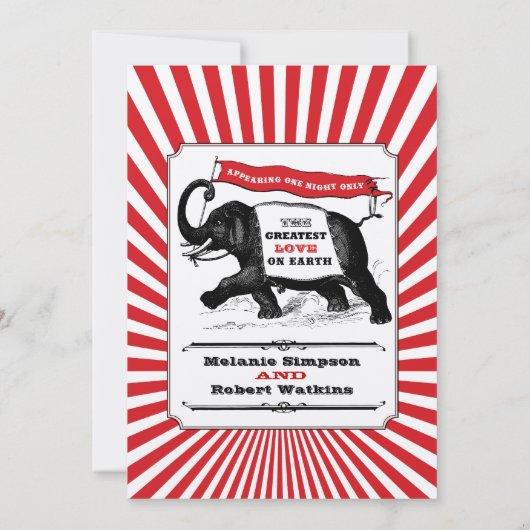 Steampunk Circus Weddenschap Rood Kaart (Achterkant)
