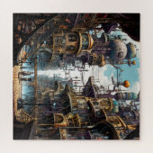 Steampunk City Appartementen Puzzel (Horizontaal)
