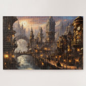 Steampunk City bij Twilight Legpuzzel (Horizontaal)