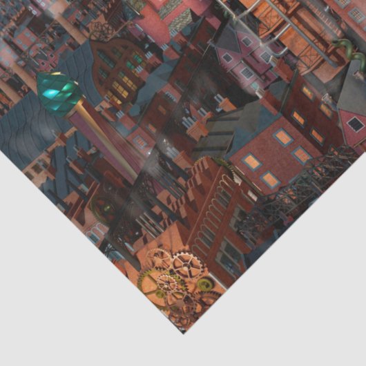 Steampunk City bouwt 15x20 loskoppeling Tissuepapier (Detail)