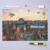 Steampunk City bouwt 15x20 loskoppeling Tissuepapier (Craft)