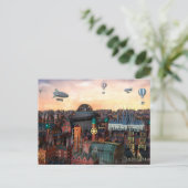 Steampunk City Buildings Briefkaart (Staand voorkant)