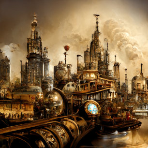 Steampunk City Cadeaupapier