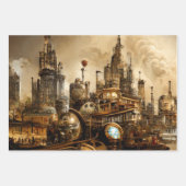 Steampunk City Inpakpapier Vel (Voorkant 2)