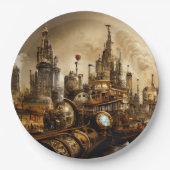 Steampunk City Papieren Bordje (Voorkant)