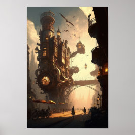 Steampunk City Poster