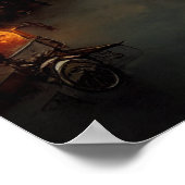 Steampunk City poster, uitzicht uit raam Poster (Hoek)