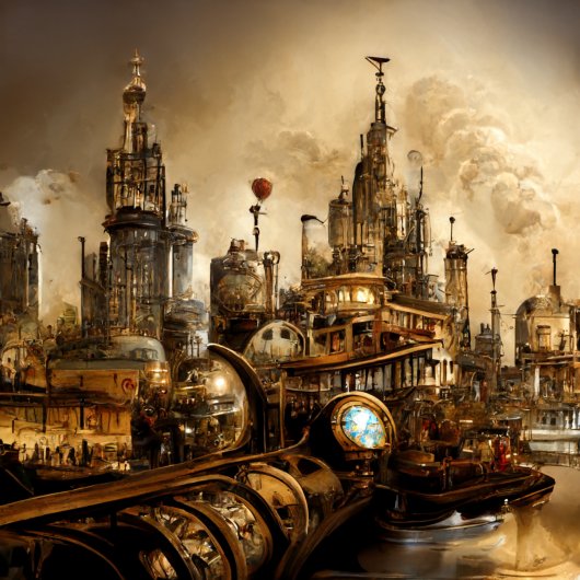 Steampunk City Sleutelhanger