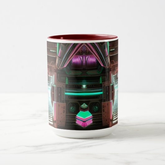 Steampunk City Themed Mug Mok (Midden)