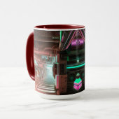 Steampunk City Themed Mug Mok (Voorkant links)