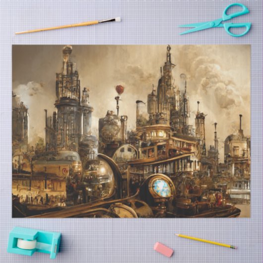 Steampunk City Tissuepapier (Craft)